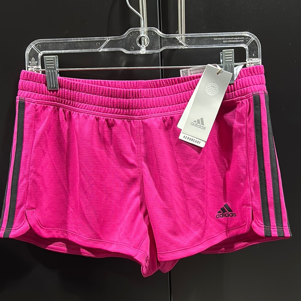 Adidas Aeroready Pacer pink shorts